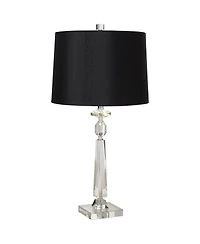 Vienna Full Spectrum Aline Modern Table Lamp 26 1/2" High Crystal Column Drum Shade for Bedroom Living Room Bedside Nightstand Office Family