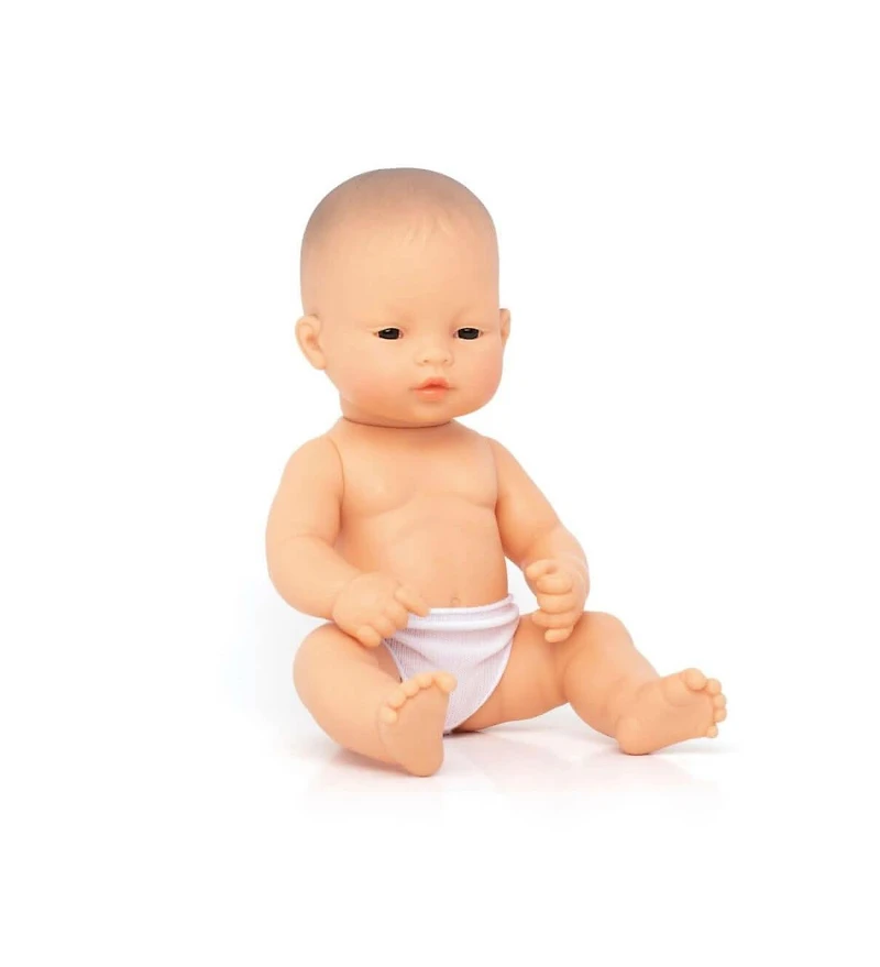 Miniland Doll 12 5/8'' Caucasian Girl (Polybag) - Made in Spain, Anatomically Correct, Quality, Inclusion
