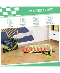 Builder Loop Kit Criss Cross Toy Race Track w/ Pull-back Car, Ages 3-6