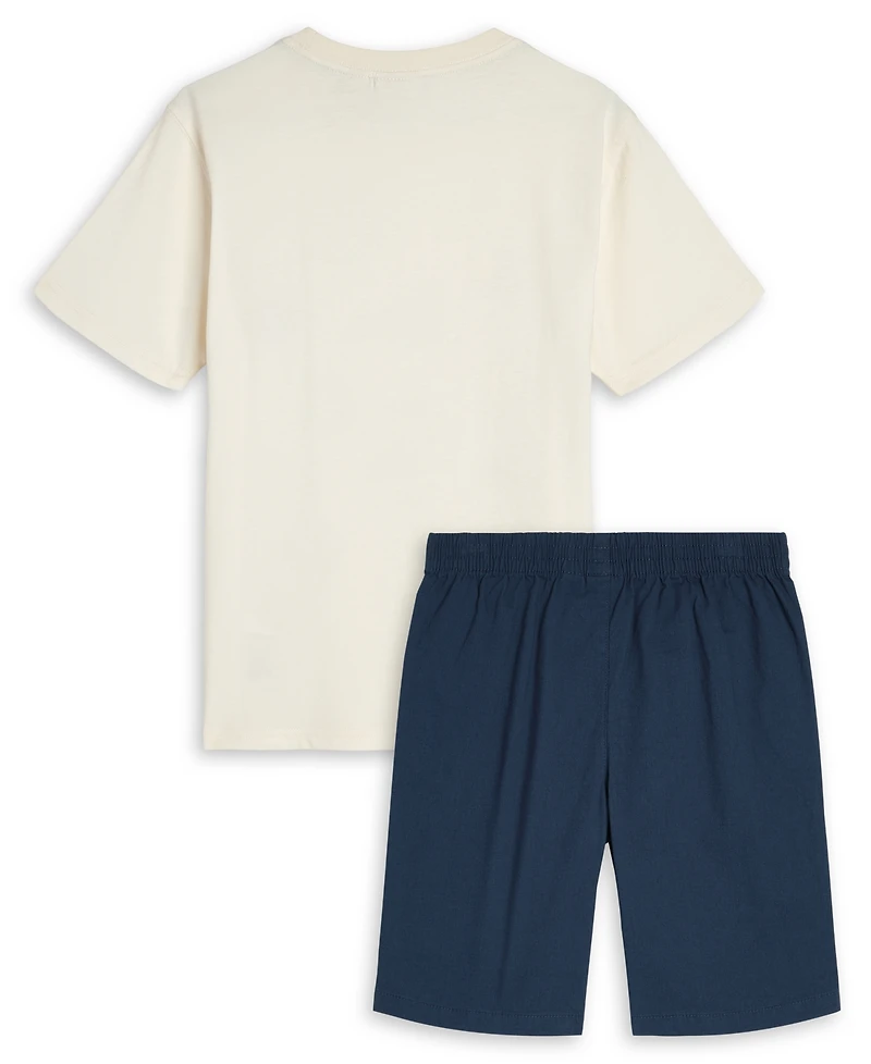 Scotch & Soda Boys' 4-7 Graphic Crewneck T-Shirt and Shorts, 2-Piece Set