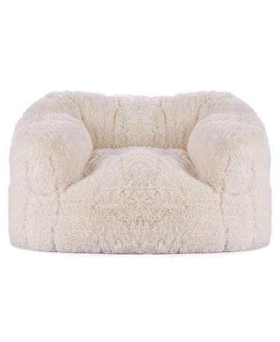 Sugift Bean Bag Chair, Plush Sofa Chair with Armrests, High-Density Foam