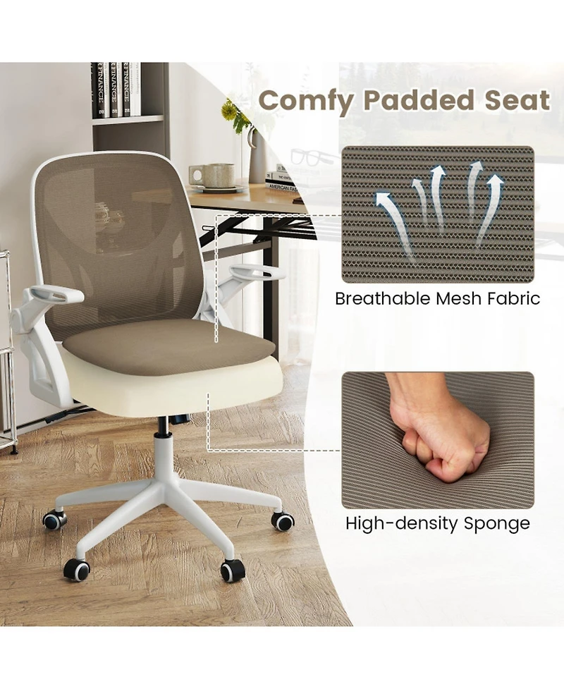 Gouun Ergonomic Mesh Desk Chair with Lumbar Support and Flip-Up Arms