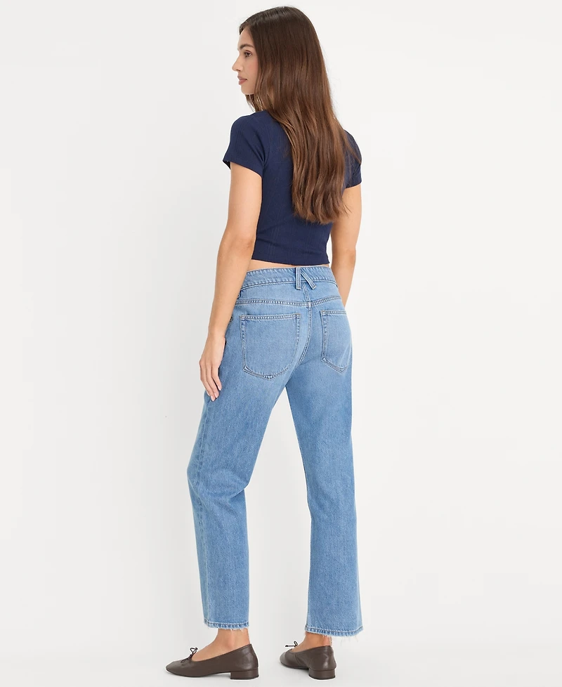 Good American Women's Weightless Mid-Rise Boyfriend Jeans