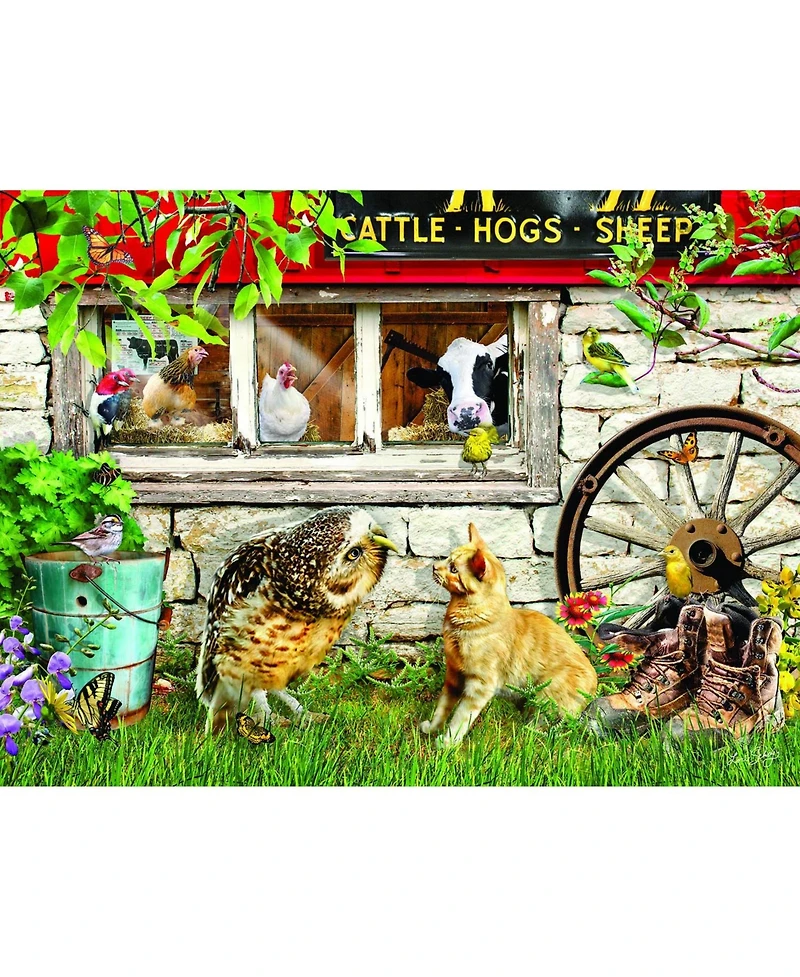 SunsOut Owl and Pussycat 1000 piece Jigsaw Puzzle for Adults