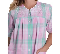 Miss Elaine Women's Printed Short-Sleeve Robe