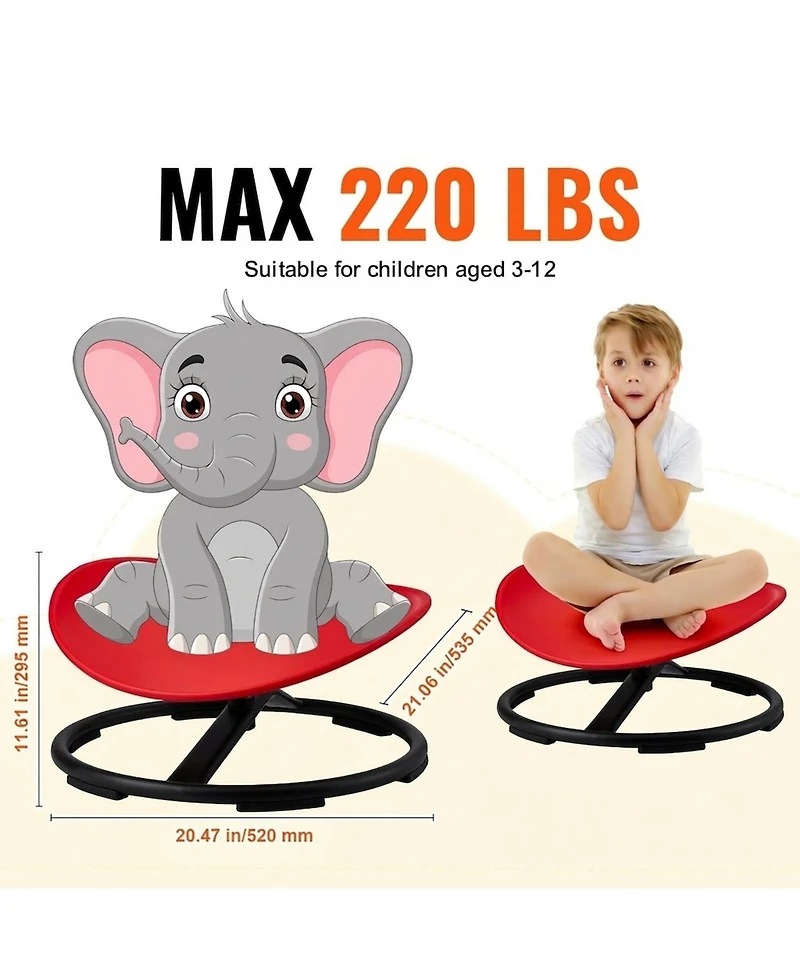 Sugift Kids Swivel Chair, 220 lbs Capacity, Sensory Toy Chair, Focus and Balance