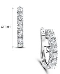 Diamond Small Huggie Hoop Earrings (1 ct. t.w.) in 14k White or Yellow Gold