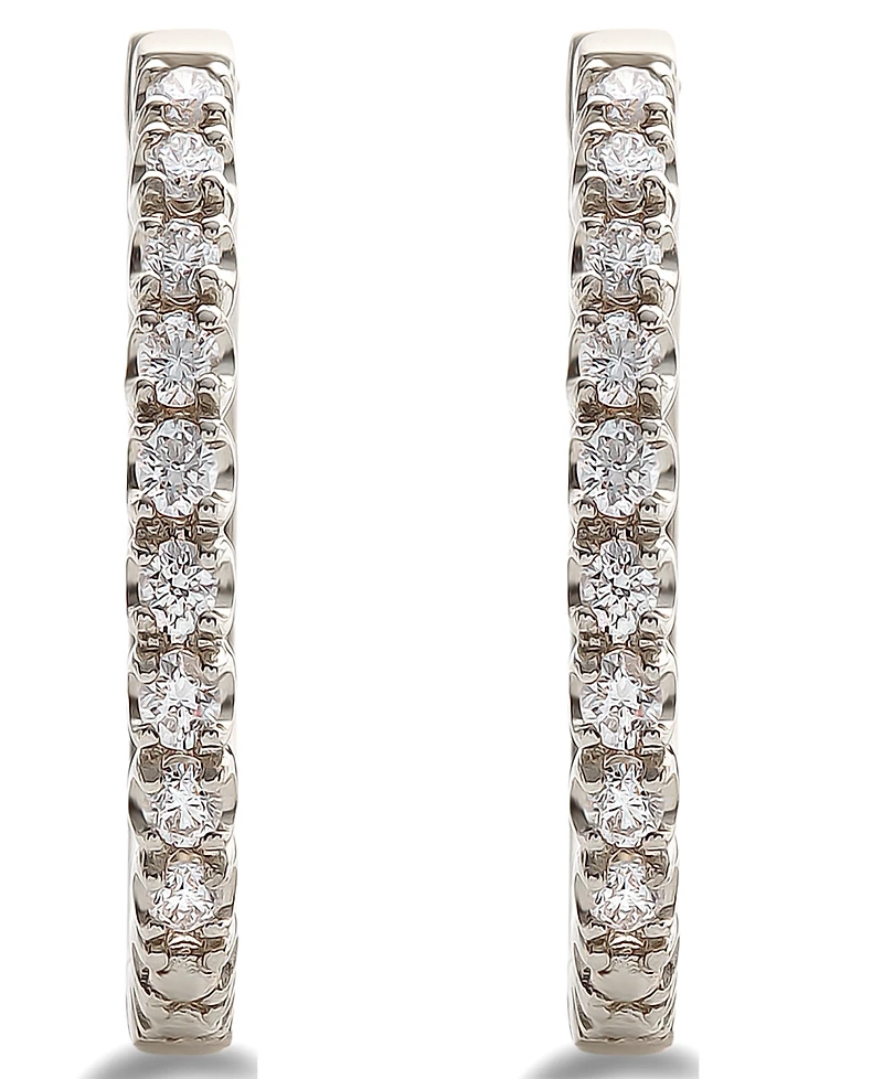 Diamond Hoop Earrings (5/8 ct. t.w.) in 14k White Gold