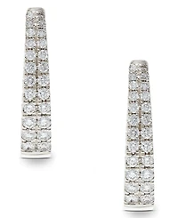 Diamond Graduated In & Out Hoop Earrings (1-1/2 ct. t.w.) in 14k White or Yellow Gold