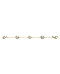 Diamond Bezel-Set Cable Link Chain Bracelet (1/2 ct. t.w.) in 14k Gold