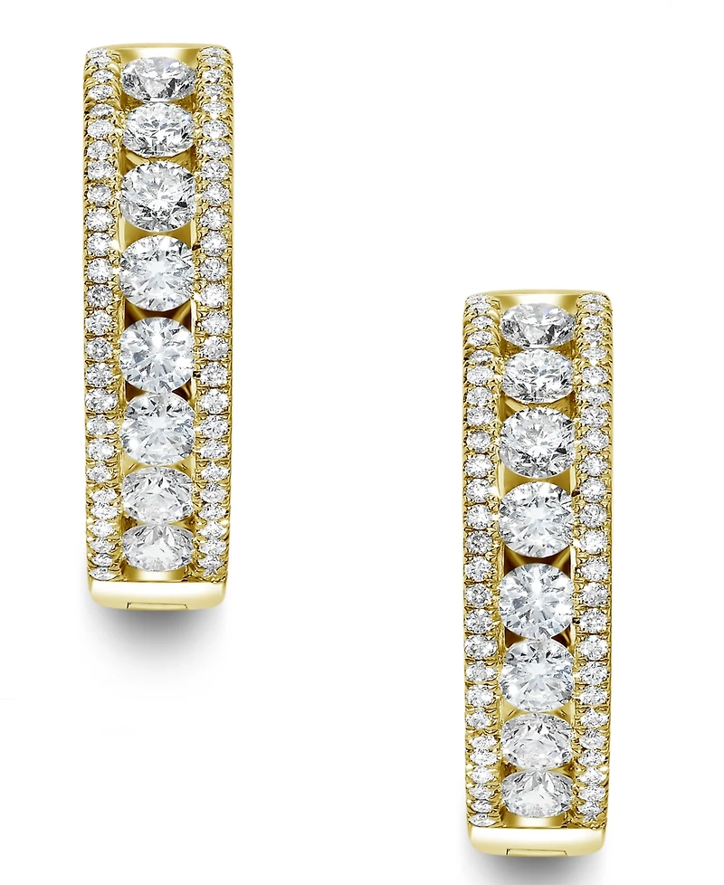 Diamond Openwork Hoop Earrings (1/2 ct. t.w.) in 14k Gold