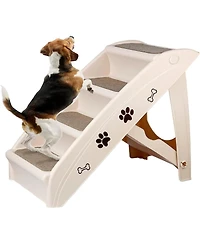 Zeny Folding Dog Stairs, Portable Indoor/Outdoor Pet Steps for Bed, Couch, Car, Pet Stairs for Small Pet Dog/Cat