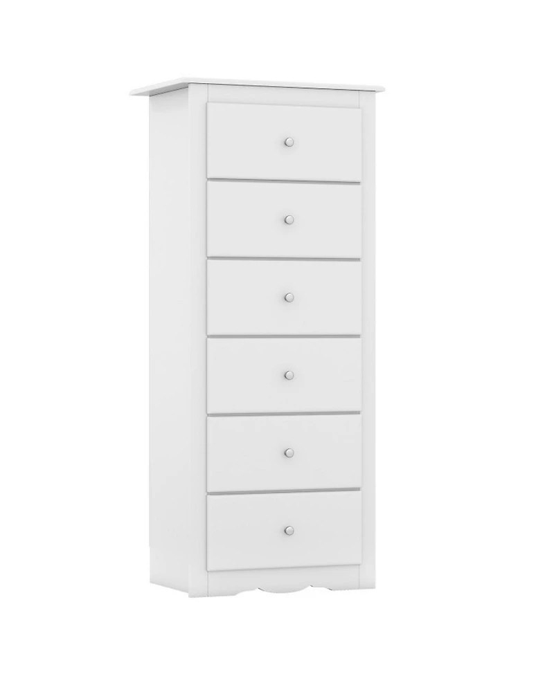 Gouun 6-Drawer Tall Chest Dresser for Bedroom Storage