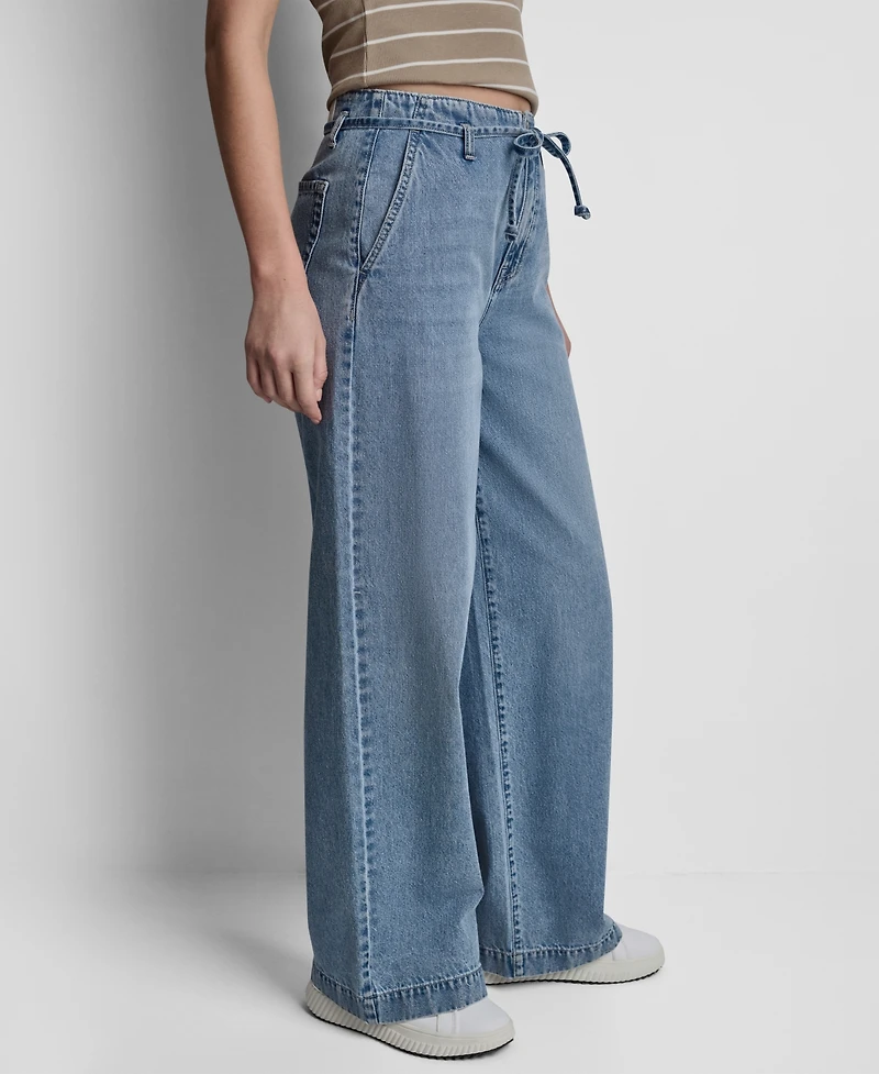 Dkny Jeans Women's High-Rise Wide-Leg Trousers
