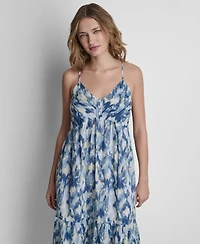 Dkny Jeans Women's V-Neck Tiered Tank Dress