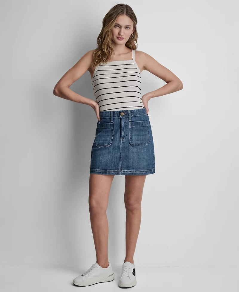 Dkny Jeans Women's High-Rise Mini Skirt
