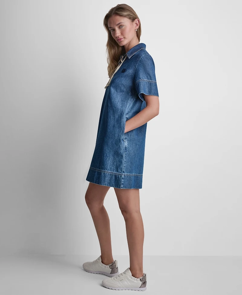 Dkny Jeans Women's Short-Sleeve Shift Dress