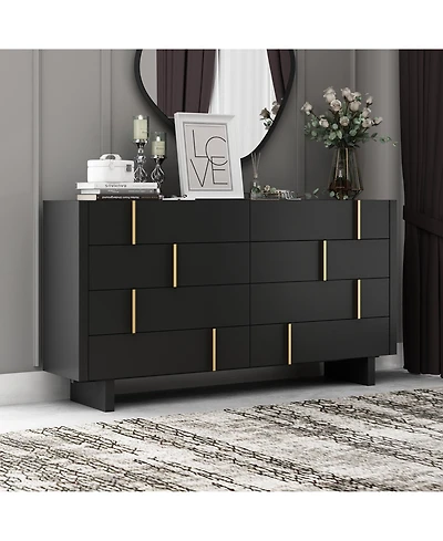 Famapy 71" Dresser with 8 Large Drawers, Bedroom Chest