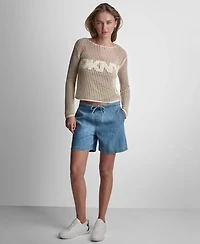 Dkny Jeans Women's Long-Sleeve Boat Neck Sweater