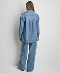Dkny Jeans Women's Long-Sleeve Oversized Shirt