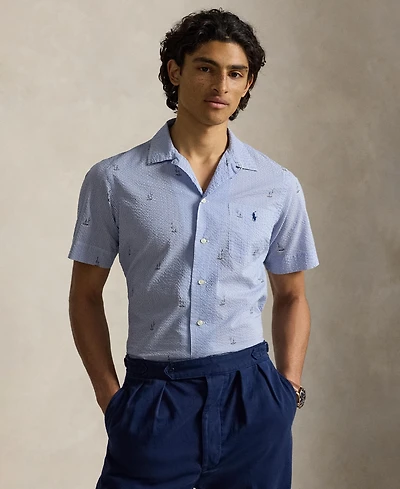 Polo Ralph Lauren Men's Classic-Fit Sailboat Seersucker Shirt