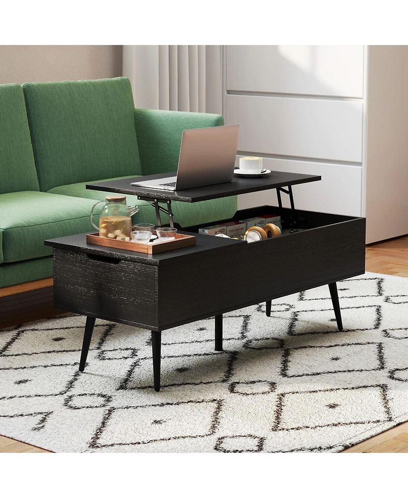 Slickblue Coffee Table Lift Top with 2 Hidden Compartments