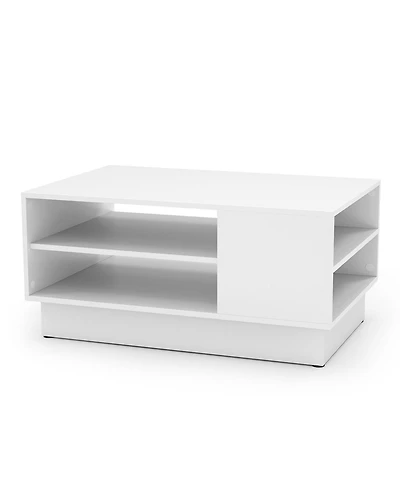 Slickblue 2 Tier Coffee Table with Open Storage Shelves