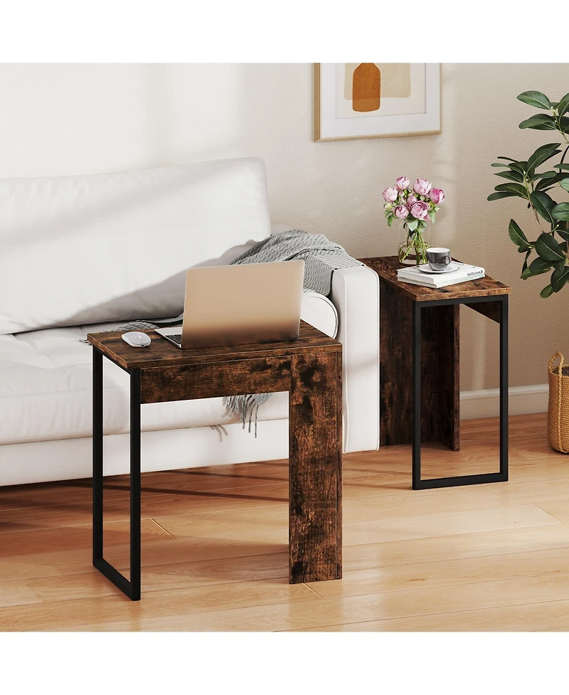 Slickblue Nesting Coffee Tables Set of 2 Stackable