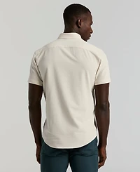 Perry Ellis Men's Slim-Fit Stretch Solid Button-Down Seersucker Shirt