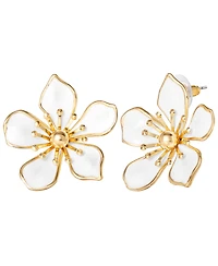 Jessica Simpson Enamel Flower Stud Earrings for Women