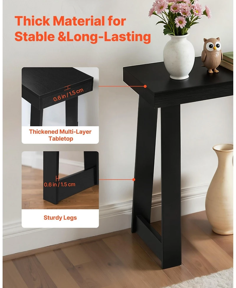 Sugift Console Table, 56 in, Modern Desk Behind Couch for Living Room