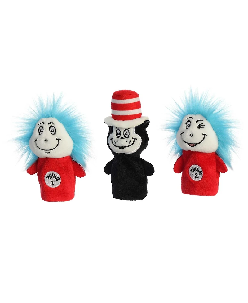 Aurora Mini Finger Puppet Set Dr. Seuss Whimsical Plush Toy 3"