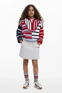 Desigual Girls Girls's Striped sweater zipper