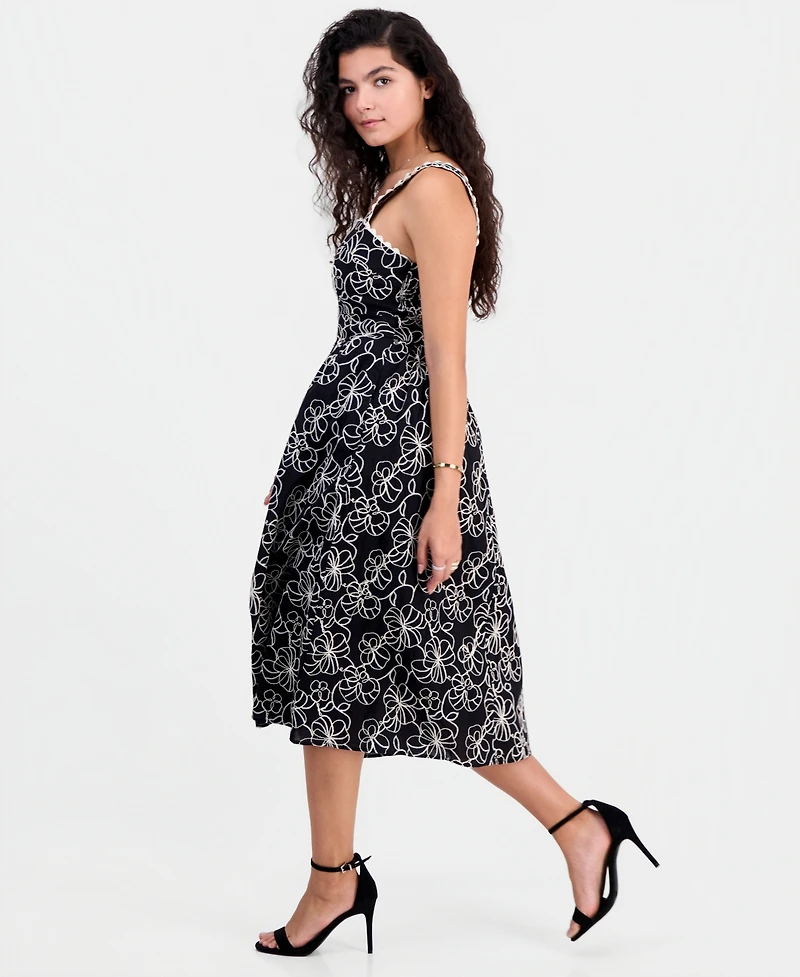Sam Edelman Women's Floral A-Line Sleeveless Dress