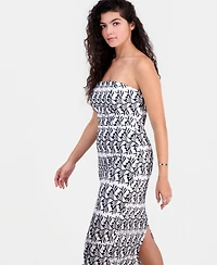 Sam Edelman Women's Strapless Straight-Neck Midi Dress
