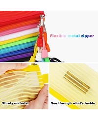 Gnuadz Zipper Mesh Pouch Pencil Bag Multipurpose Office Travel Storage 10 Pack