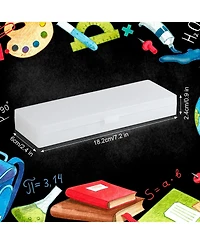 Gnuadz 30 pack Plastic Pencil Case Hinged Lid Stackable Pen Storage School Office