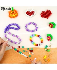 Gnuadz 1250pcs Friendship Bracelet Kit Pony Kandi Beads Nylon Thread Diy Craft