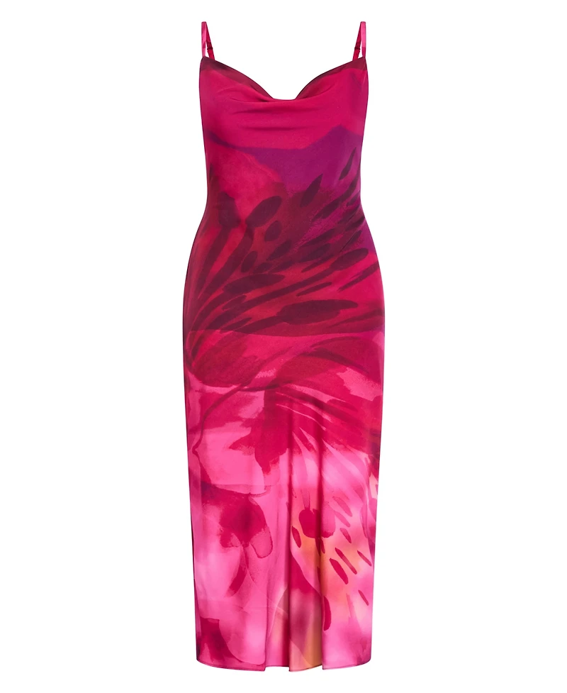 City Chic Plus Sadie Print Slip Dress