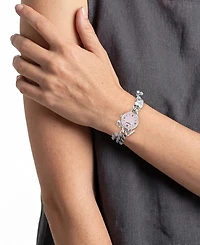 Coach Women's Iris Silver Tone Stainless Steel Charm Bracelet Watch, 22.5mm