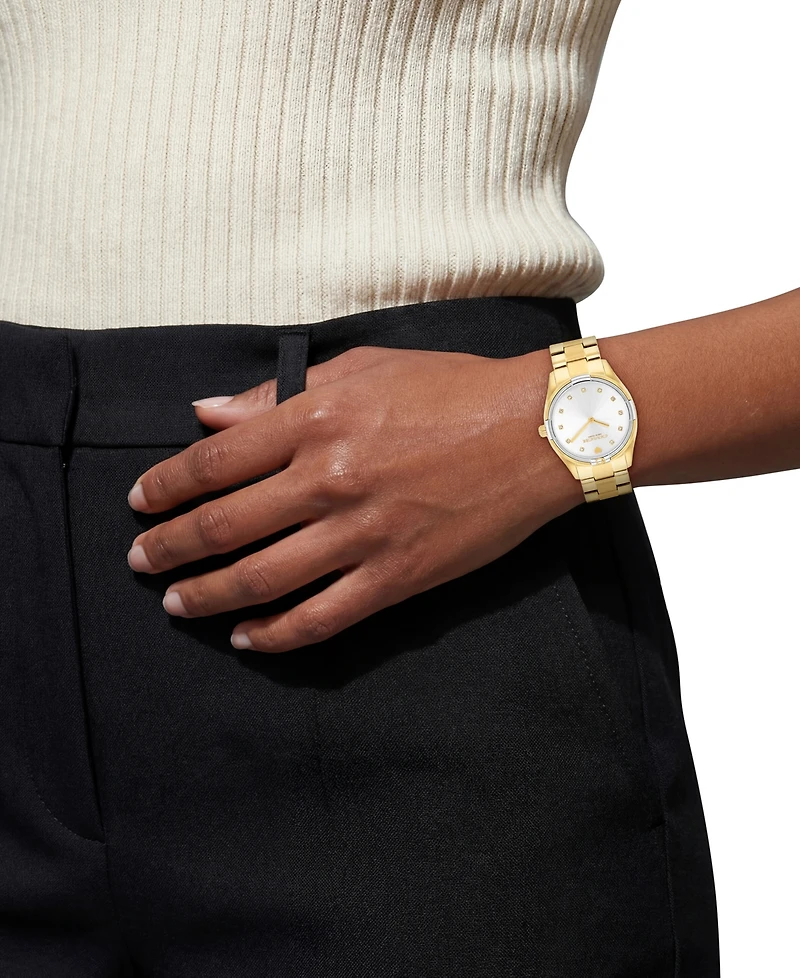 Coach Women's Brooks Gold Tone Stainless Steel Bracelet Watch, 34mm