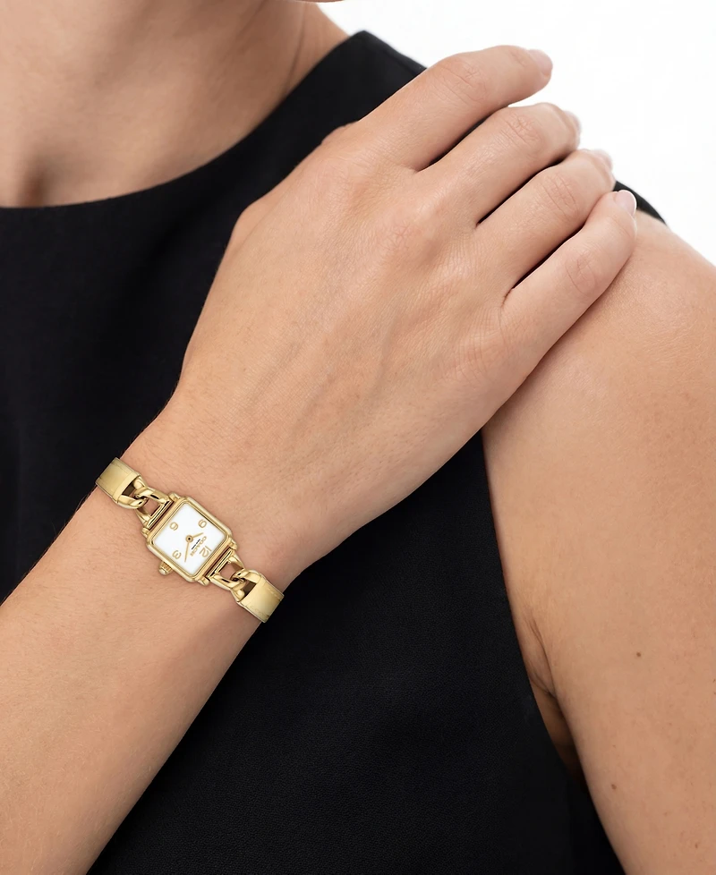 Coach Women's Cass Gold Tone Stainless Steel Bangle Bracelet Watch, 18mm