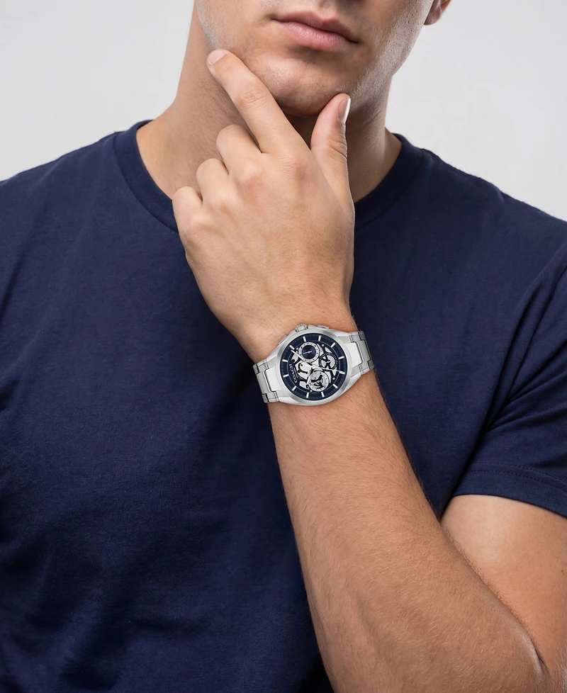 Coach Men's Jackson Silver Tone Stainless Steel Bracelet Watch, 41.5mm