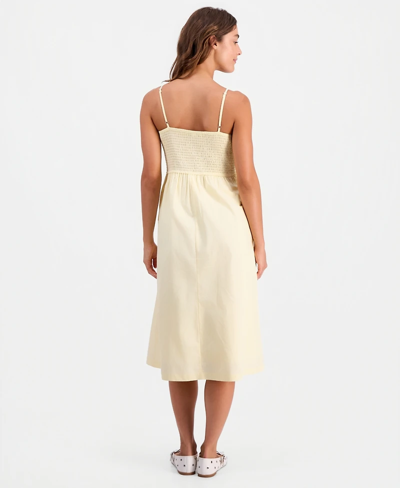 And Now This Petite Smocked Scoop Neck Sleeveless Midi Dress, Macy's Exclusive