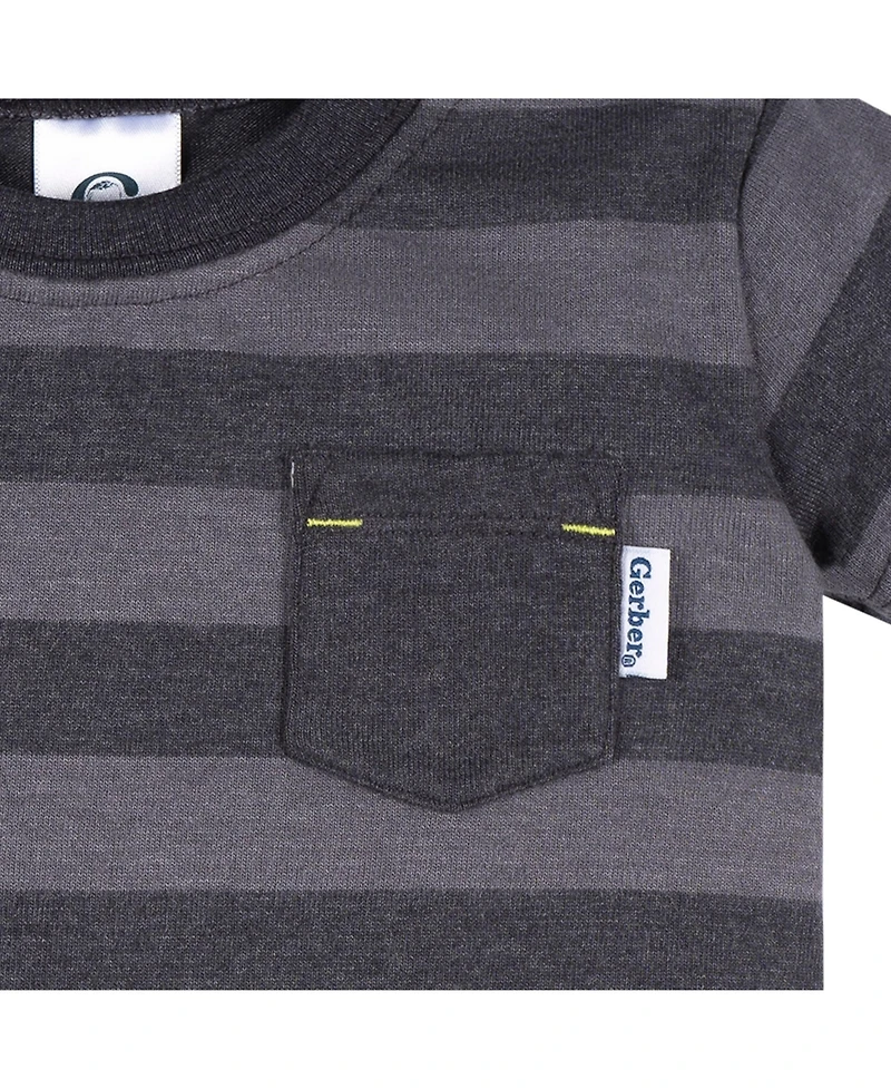 Gerber Baby Boys Short Sleeve T-Shirts, 3-Pack