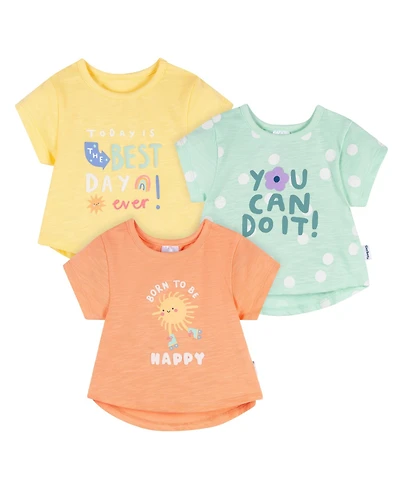 Gerber Baby Girls Short Sleeve T-Shirts, 3-Pack