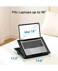 Gnuadz Laptop Stand Portable Adjustable 8 Angles Dual Cushion Bed Sofa Car Desk