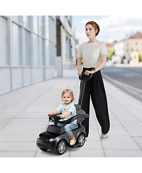 Slickblue Kids 3-in-1 Push Car with Removable Handle and Safety Guardrail