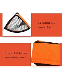 Gnuadz 2 Pack, 4'x3' Portable Soccer Goals Pop Up Backyard Indoor Outdoor Sports Gifts