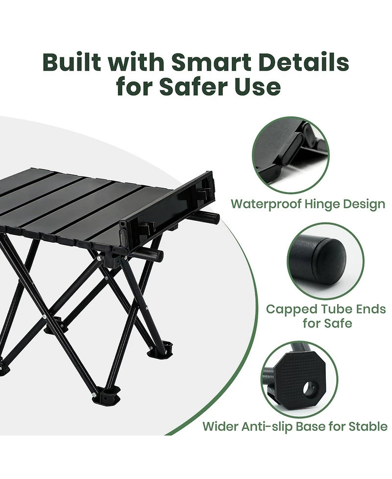 Gnuadz 2 pack Portable Camping Table Folding Beach Outdoor Camping Outdoor Recreation Gear